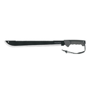 Machete doble filo 18', cacha inyectada, con funda, TRUPER
