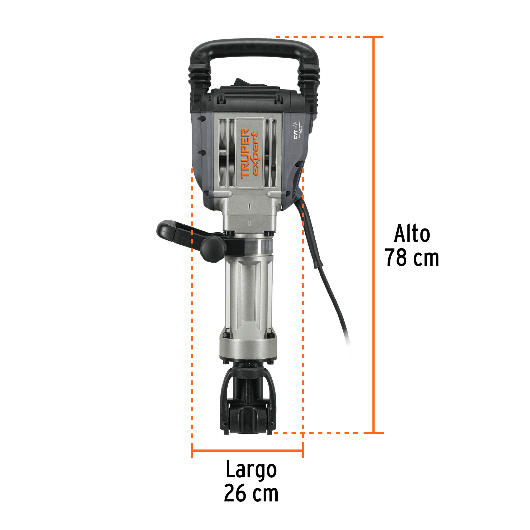 Martillo demoledor HEX 20 kg, 55J, 1600W, TRUPER EXPERT - Imagen 2