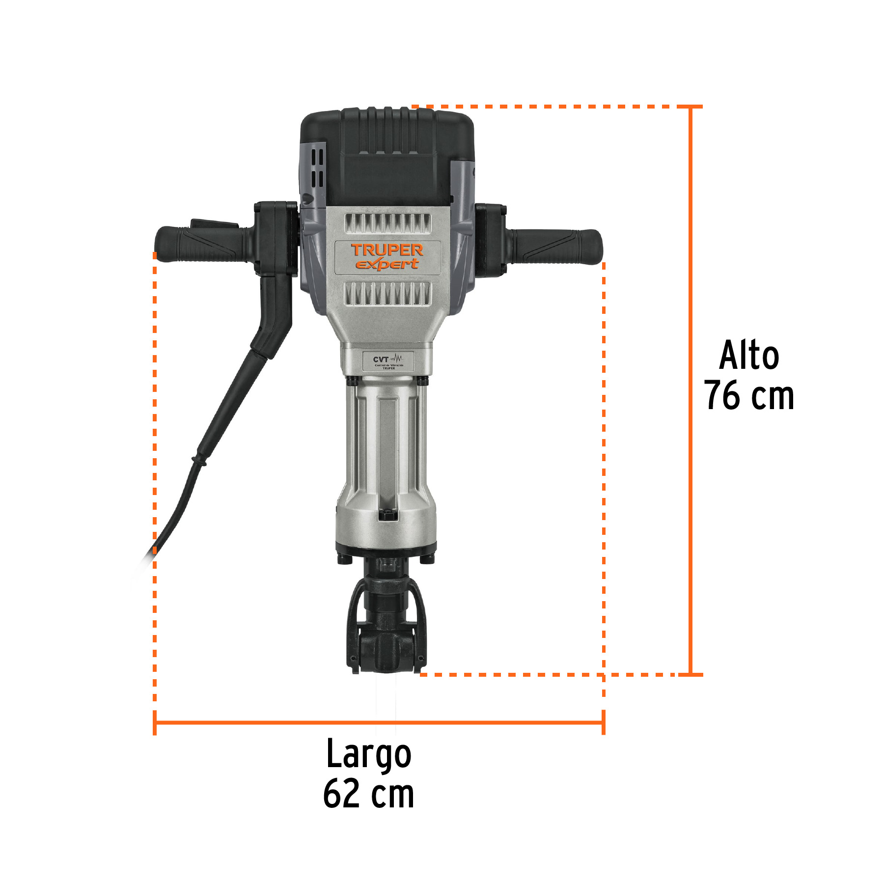 Martillo demoledor HEX 30 kg, 62J, 2000W, TRUPER EXPERT - Imagen 2