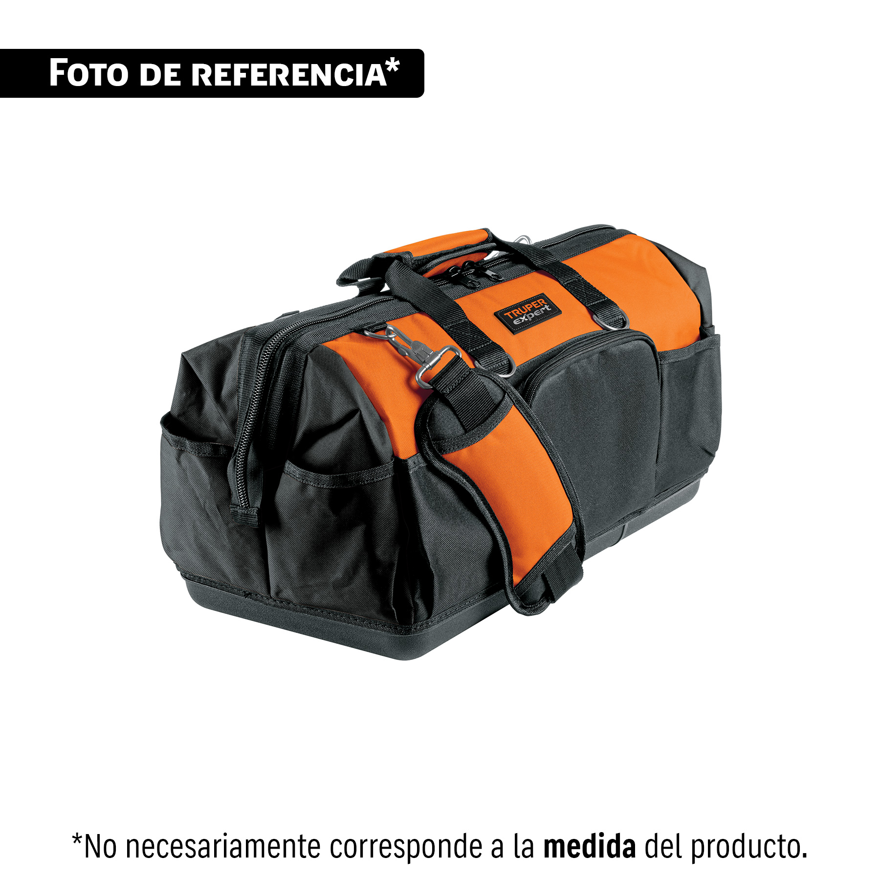 Maleta portaherramientas 18", base plástica rígida, EXPERT