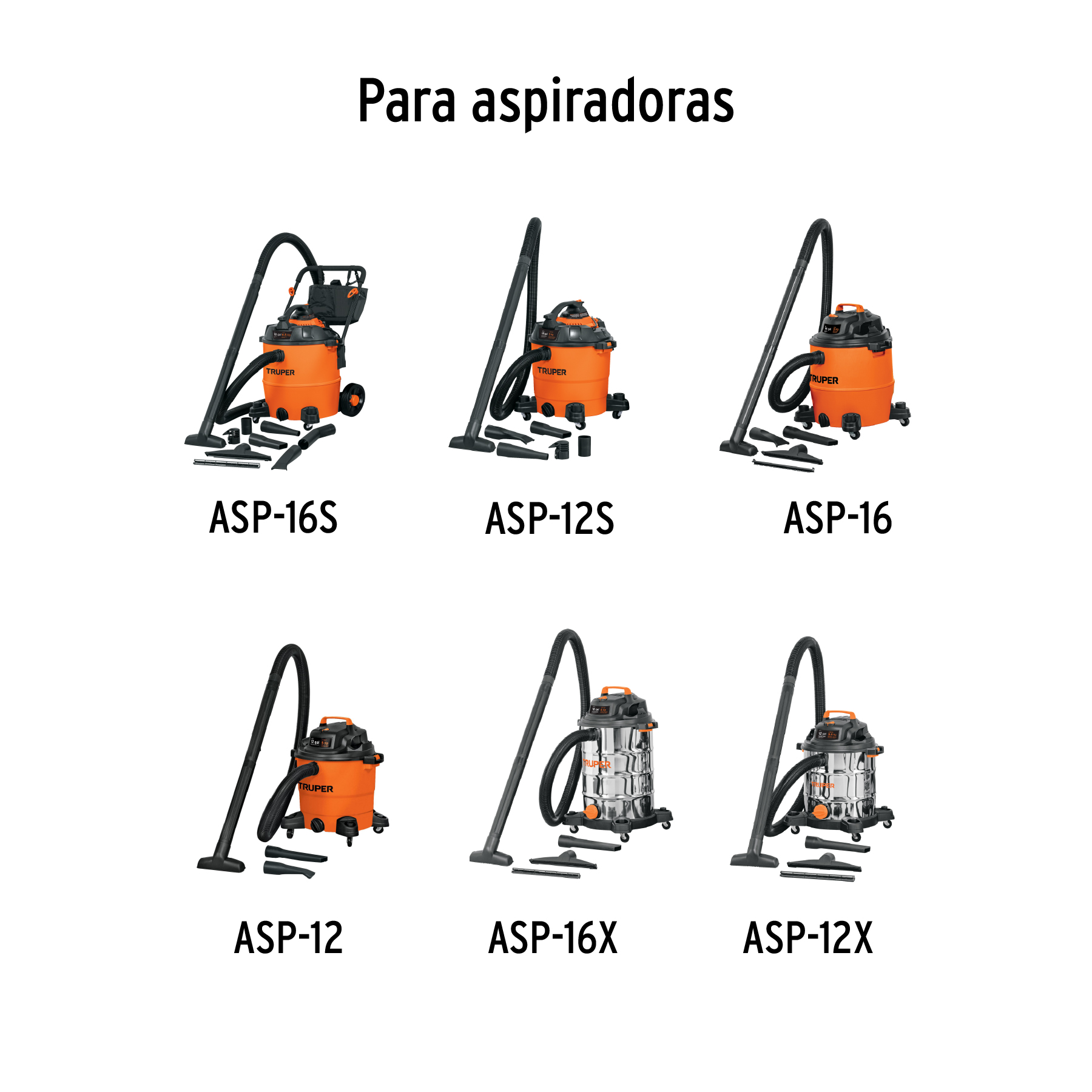 Manguera de 2.1 m para aspiradoras 12 y 16 gal, TRUPER - Imagen 2