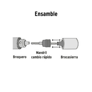 Mandril de cambio rápido con adaptadores y broca, EXPERT - Imagen 3