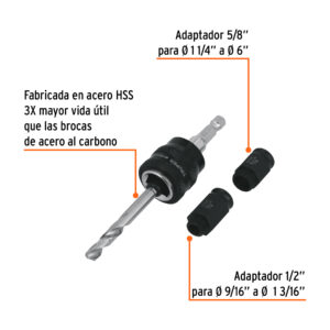 Alternative view of Mandril de cambio rápido con adaptadores y broca, EXPERT