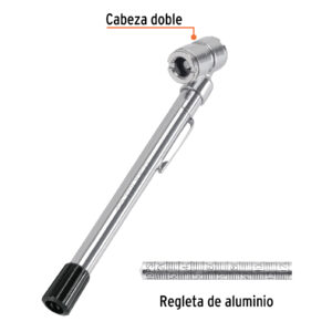 Alternative view of Calibrador de presión 120 psi cabeza doble, TRUPER