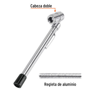 Alternative view of Calibrador de presión 160 psi cabeza doble, TRUPER