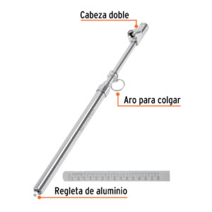 Alternative view of Calibrador de presión 200 psi cabeza doble, uso rudo, TRUPER