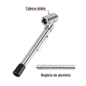 Alternative view of Calibrador de presión 50 psi cabeza doble, TRUPER