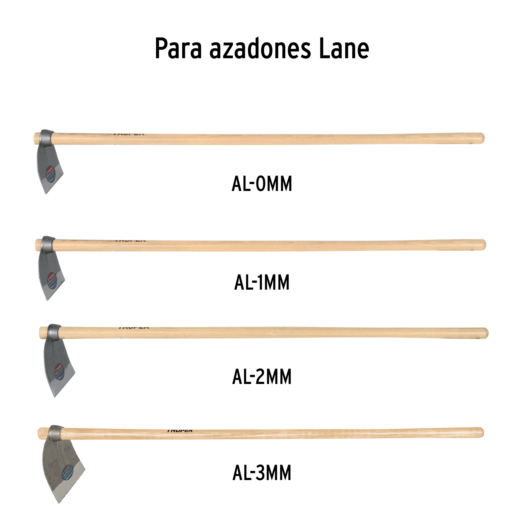 Mango de madera 54' para azadones lane y martillo, TRUPER - Imagen 3