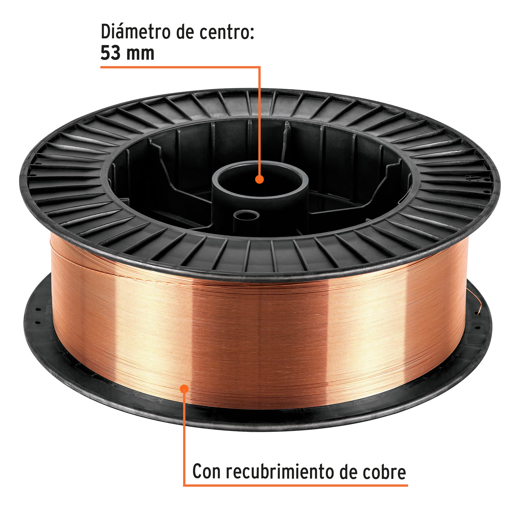 Caja 15 kg de microalambre sólido, con gas, .030', TRUPER - Imagen 2
