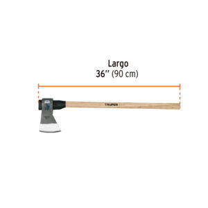 Hacha media labor 4 lb, mango de madera 36', TRUPER - Imagen 3