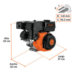 Alternative view of Motor a gasolina 6.5HP, TRUPER