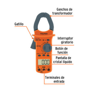 Multímetro para mantenimiento industrial con gancho, TRUPER - Imagen 3