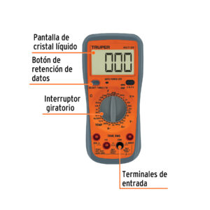 Multímetro digital profesional con RMS verdadero, TRUPER - Imagen 3