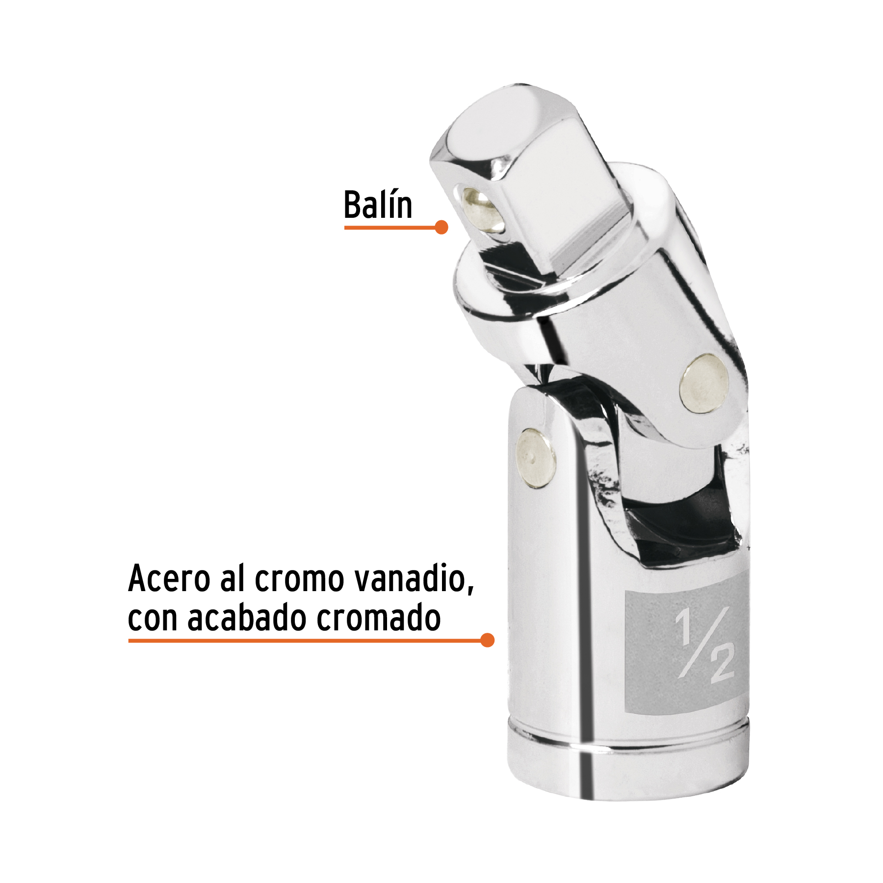 Nudo universal para dados con cuadro de 1/2', TRUPER - Imagen 2