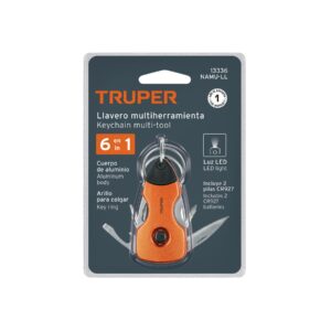 Multiherramienta 6 funciones, con LED, tipo llavero, TRUPER - Imagen 4