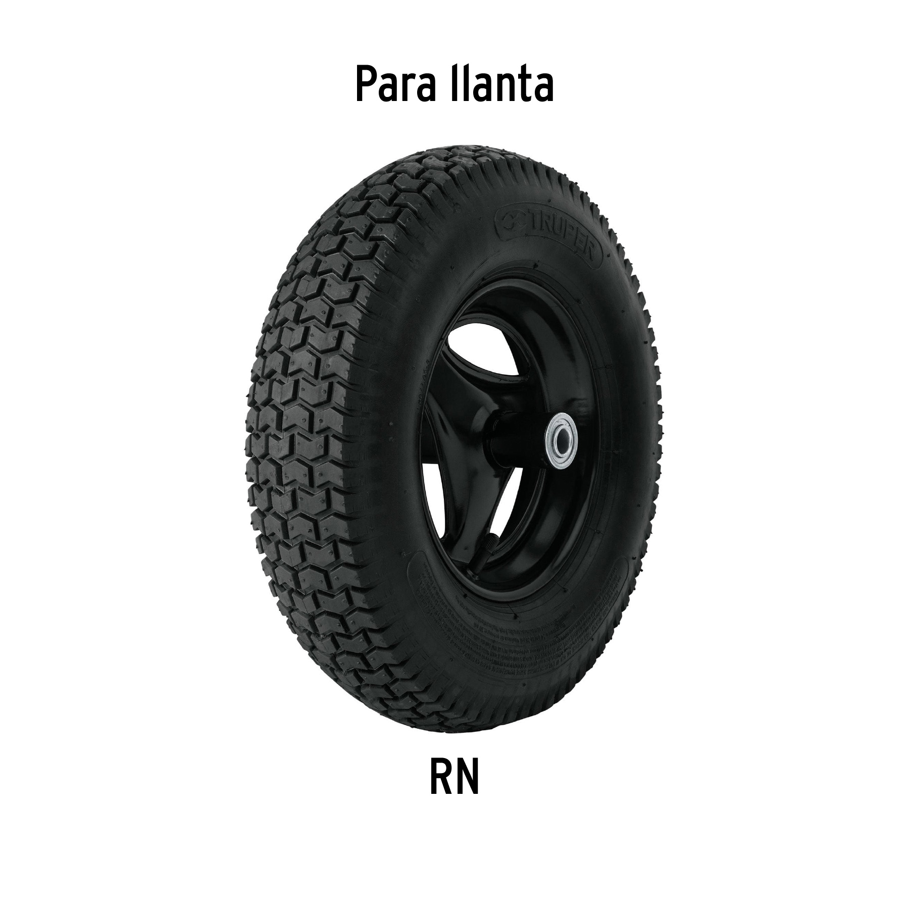 Llanta neumática reforzada 16', sin cámara, TRUPER - Imagen 5