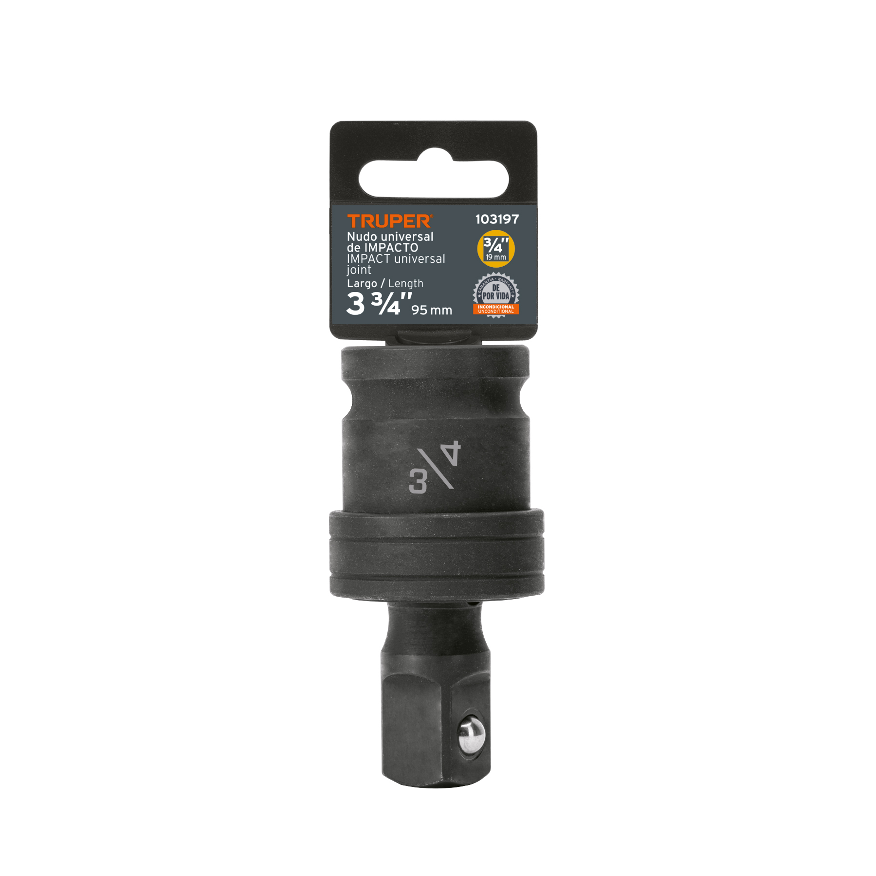 Nudo universal para dados de impacto cuadro 3/4', TRUPER - Imagen 3