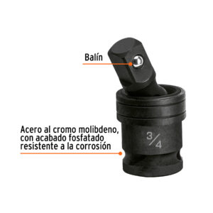 Alternative view of Nudo universal para dados de impacto cuadro 3/4', TRUPER