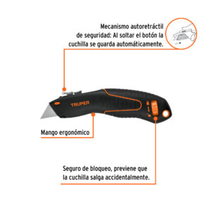 Alternative view of Navaja auto-retráctil de seguridad 7', TRUPER