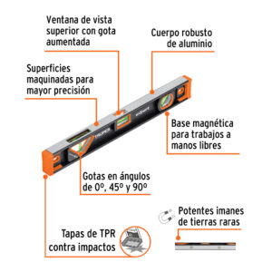 Alternative view of Nivel profesional magnético de 18', protección TPR, EXPERT