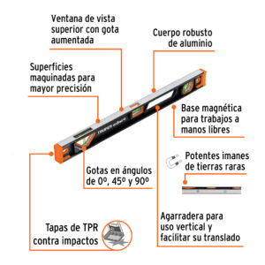 Alternative view of Nivel profesional magnético de 24', protección TPR, EXPERT