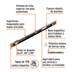 Alternative view of Nivel profesional magnético de 36', protección TPR, EXPERT