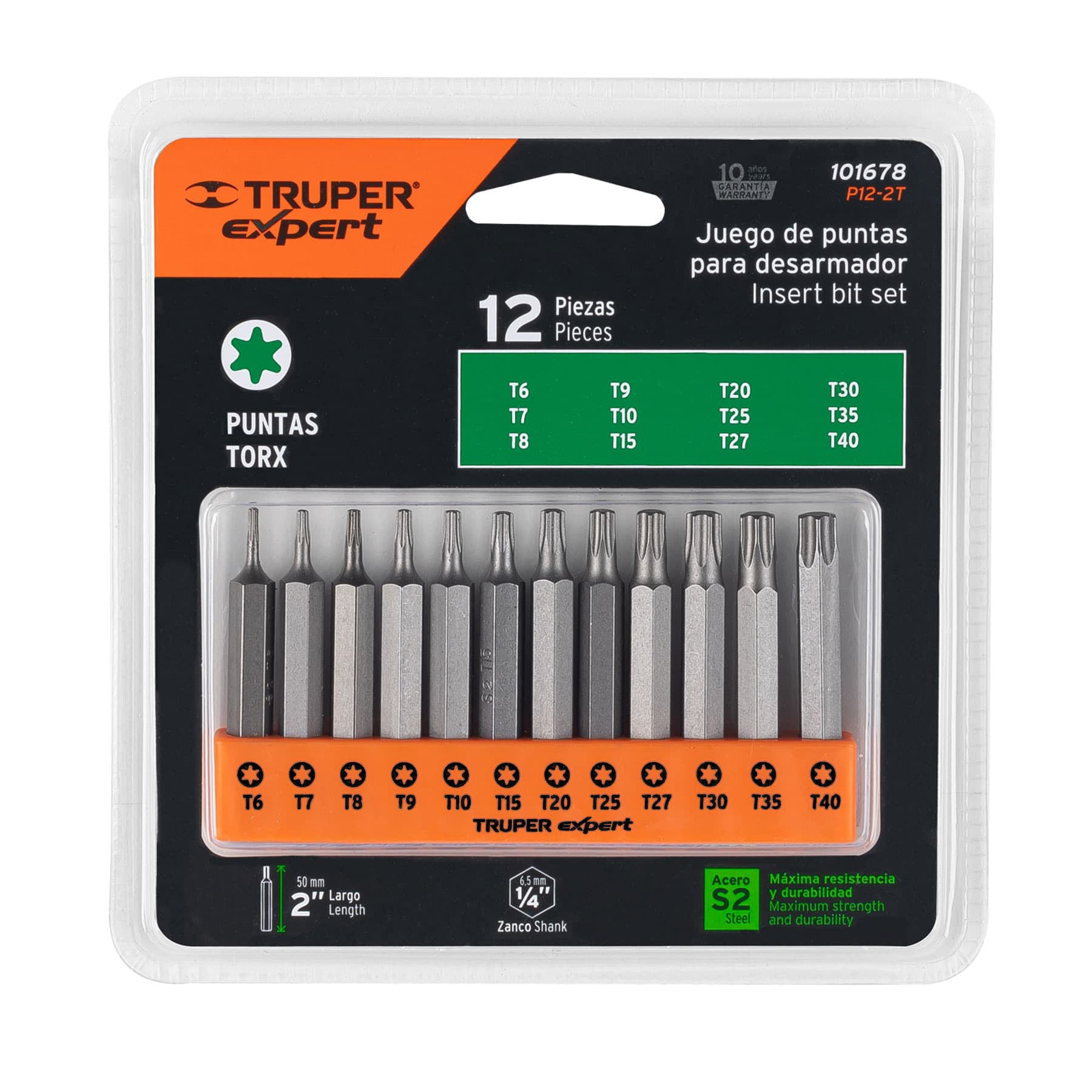 Juego de 12 puntas torx combinadas largo 2', TRUPER EXPERT - Imagen 4