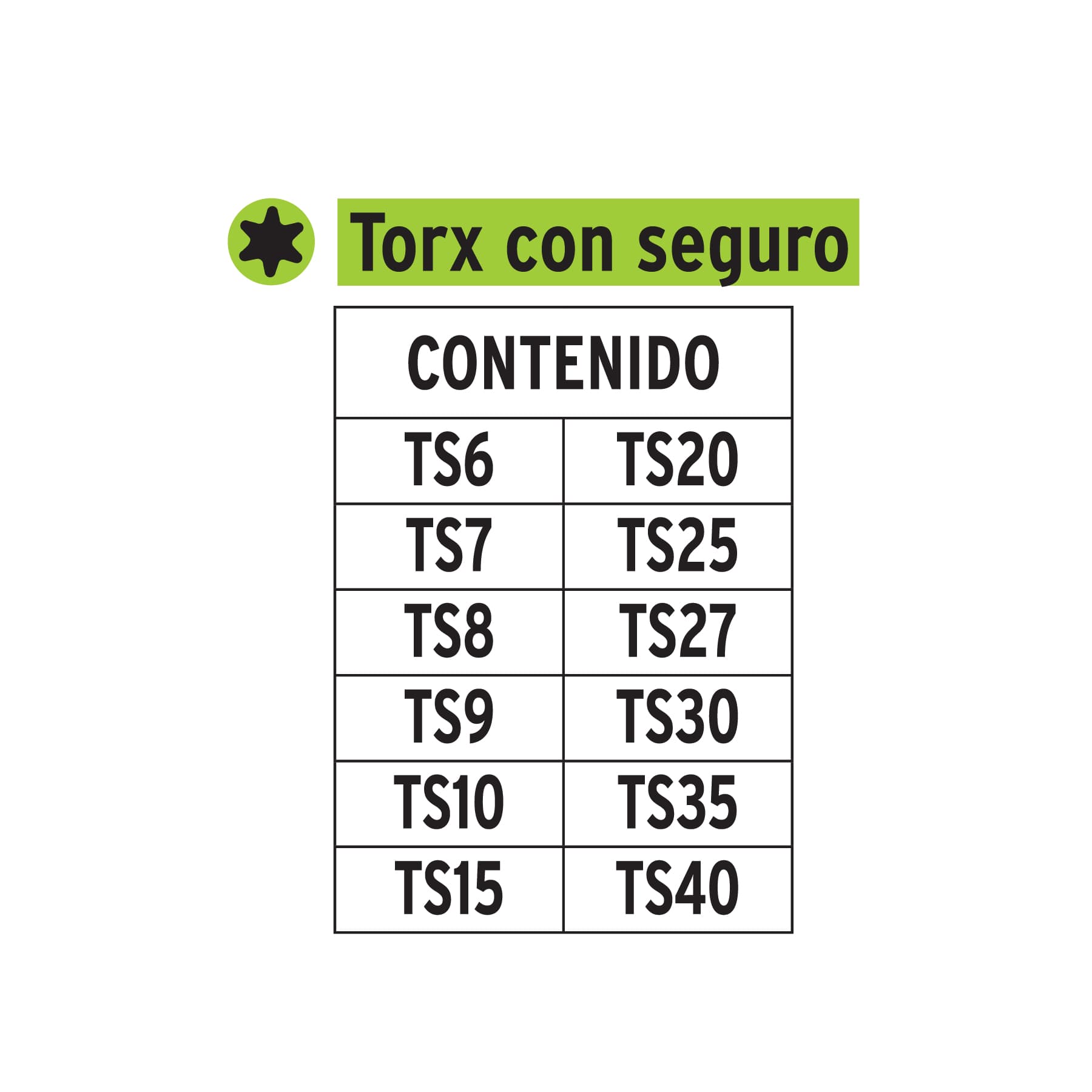 Juego de 12 puntas torx combinadas c/seguro largo 2', EXPERT - Imagen 2