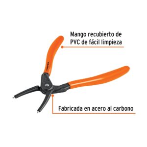 Alternative view of Pinza punta recta 7' para cerrar anillos, mango de PVC