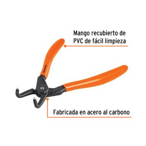 Alternative view of Pinza punta a 90° 6-3/4' para cerrar anillos, mango de PVC