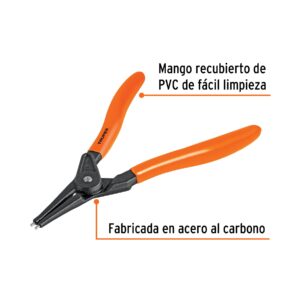 Alternative view of Pinza punta recta 7' para abrir anillos, mango de PVC