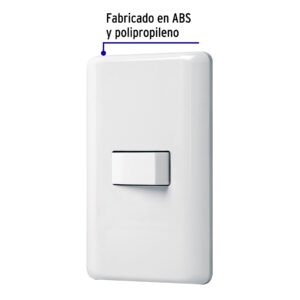 Alternative view of Placa armada con 1 interruptor sencillo, VOLTECK BASIC