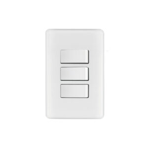 Placa armada con 3 interruptores sencillos, VOLTECK BASIC
