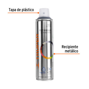 Pintura en aerosol, gris acero, bote esbelto, 400 ml - Imagen 3