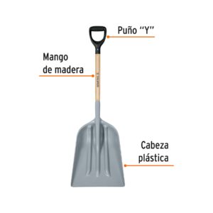Alternative view of Pala sanitaria cabeza plástica, puño 'Y', mango 27', TRUPER
