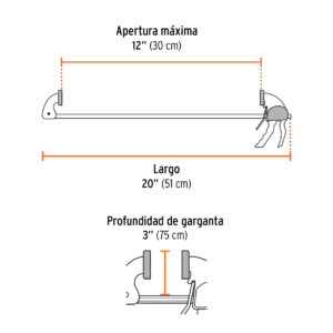 Alternative view of Prensa de ajuste rápido 12' uso rudo, cuerpo nylon, EXPERT