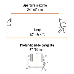 Alternative view of Prensa de ajuste rápido 24' uso rudo, cuerpo nylon, EXPERT