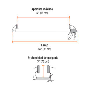 Alternative view of Prensa de ajuste rápido 6' uso rudo, cuerpo nylon, EXPERT