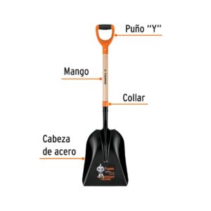 Alternative view of Pala carbonera chica T-2000, puño 'Y', TRUPER