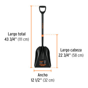 Pala carbonera T-2000, puño 'Y' mango fibra de vidrio TRUPER - Imagen 3
