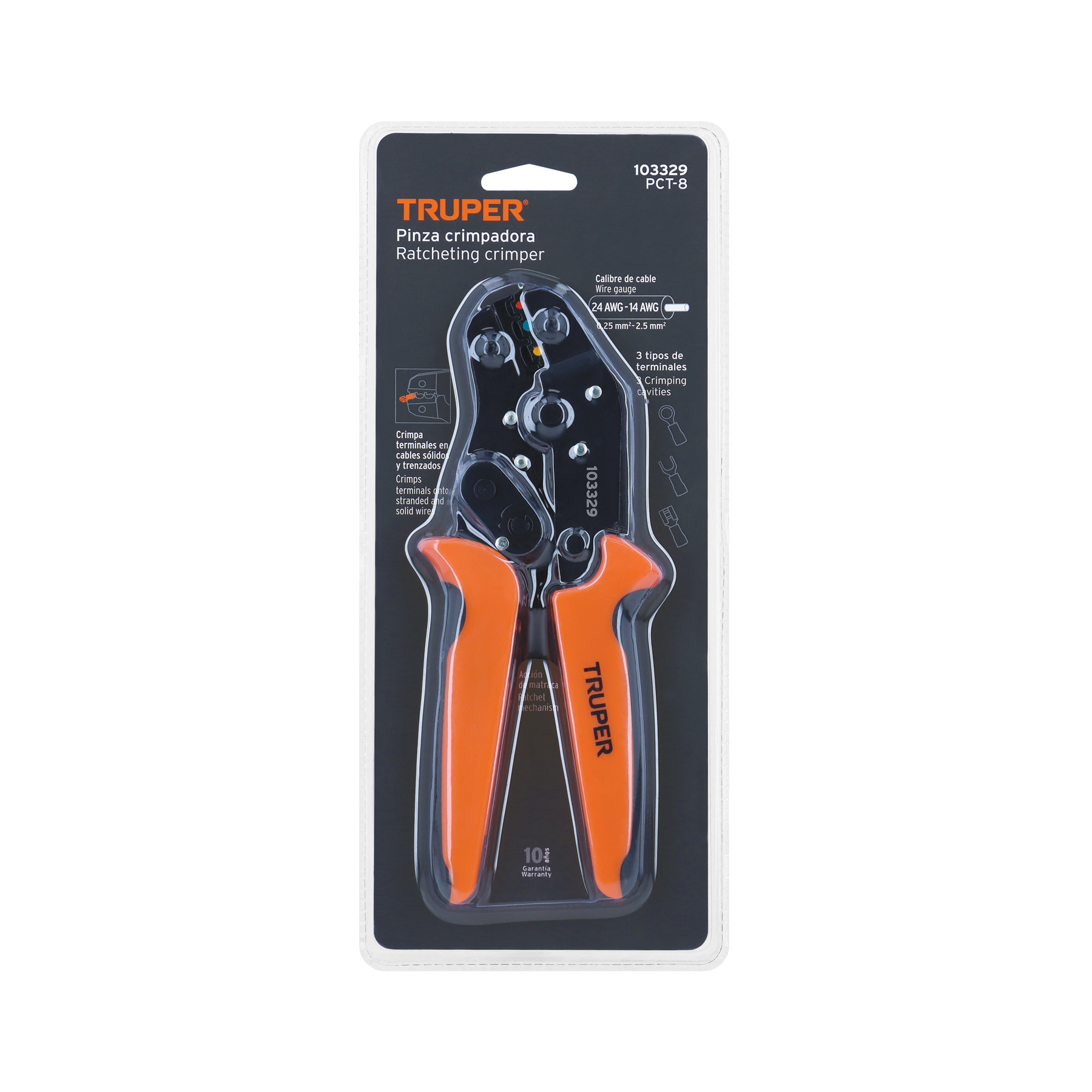 Pinza de crimpado para terminales, TRUPER - Imagen 2