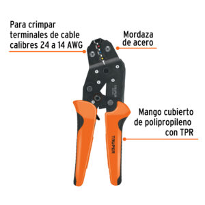 Alternative view of Kit de crimpadora y 500 terminales con aislamiento, TRUPER