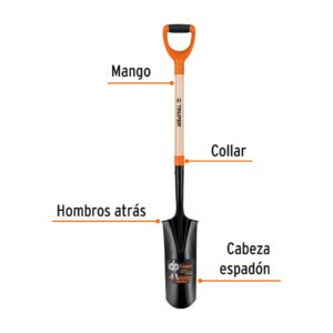 Alternative view of Pala espadón T-2000, puño 'Y', TRUPER