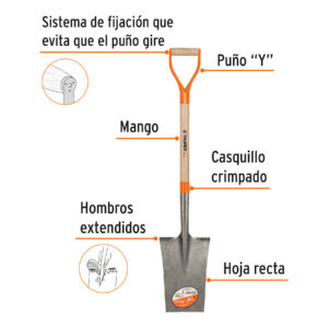 Alternative view of Pala escarramán Classic, puño 'Y', TRUPER