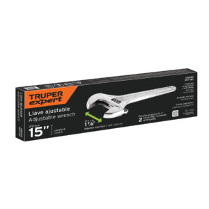 Llave ajustable (perico) 15' profesional cromada, EXPERT - Imagen 4