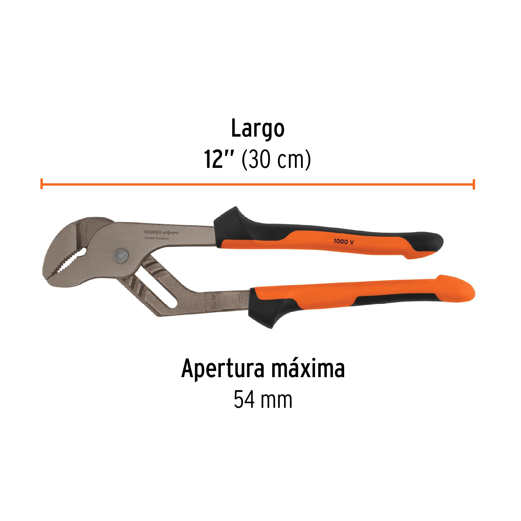 Pinzas de extensión 12' mango Comfort Grip, TRUPER EXPERT - Imagen 3