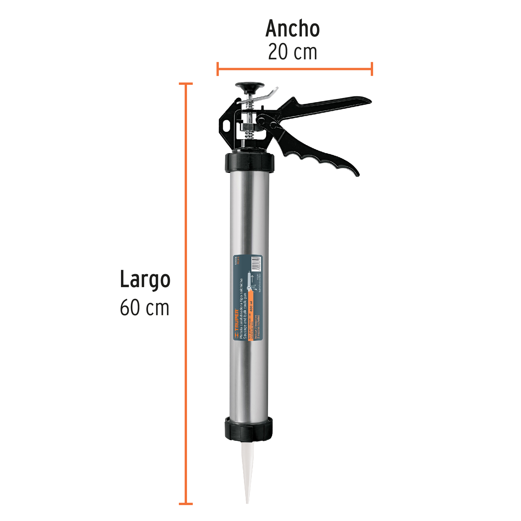 Pistola calafateadora para salchicha de 600 ml, TRUPER - Imagen 3