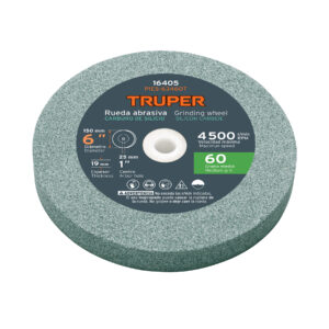 Rueda abrasiva p/esmeril 6'x19mm, carburo silicio, grano 60