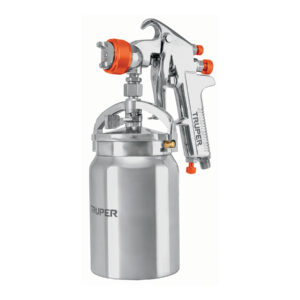 Pistola p/pintar succión HVHP vaso alum, 1.8mm, 3 vál TRUPER