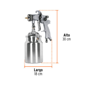 Pistola p/pintar succión HVLP vaso aluminio, 1.4 mm, EXPERT - Imagen 5